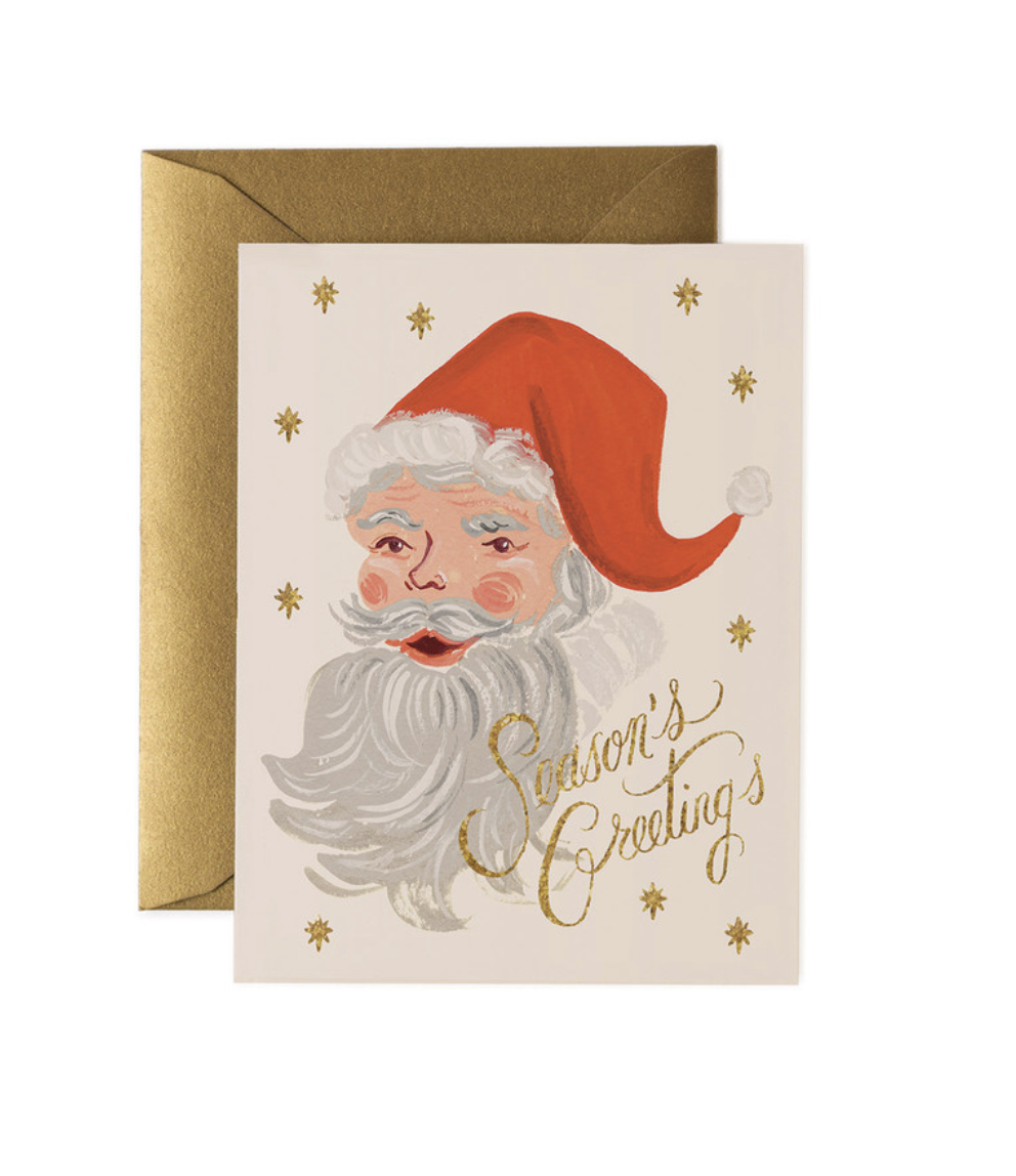 RIFLE PAPER CO - SINGLE CARD - GREETINGS FROM SANTA